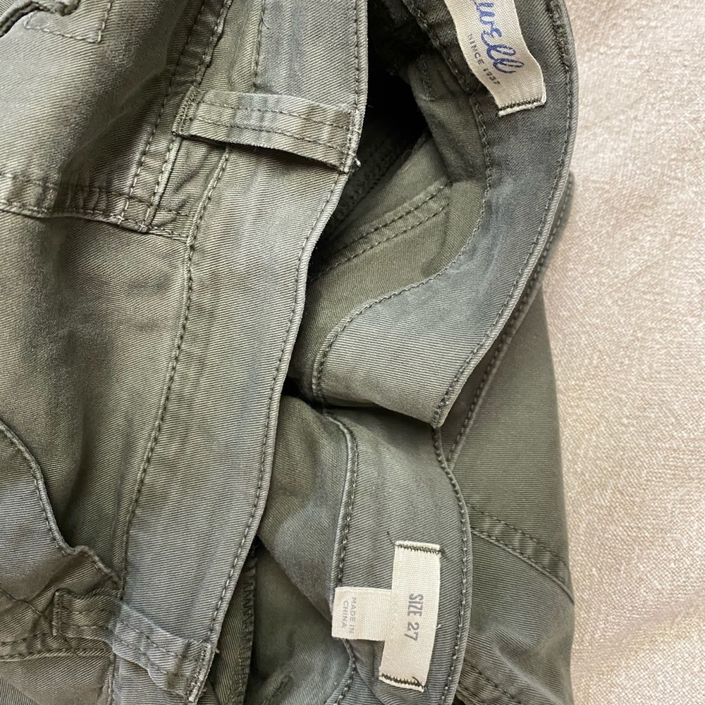 Madewell Olive Green Ankle Cargo Skinny Pants - Picture 4 of 5
